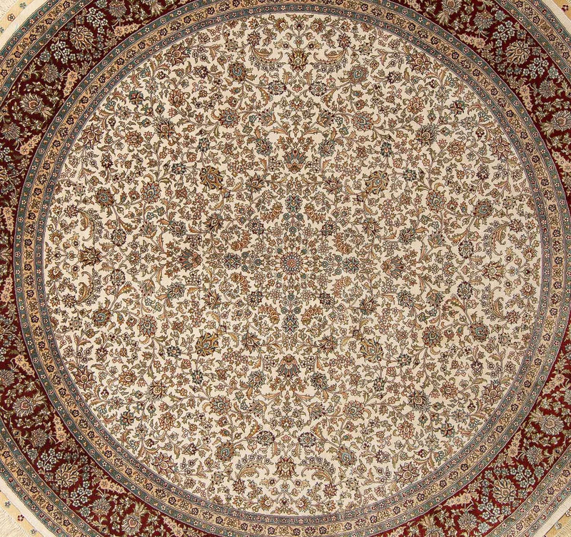 Oosters tapijt - Hereke rond  - 185 x 185 cm - beige