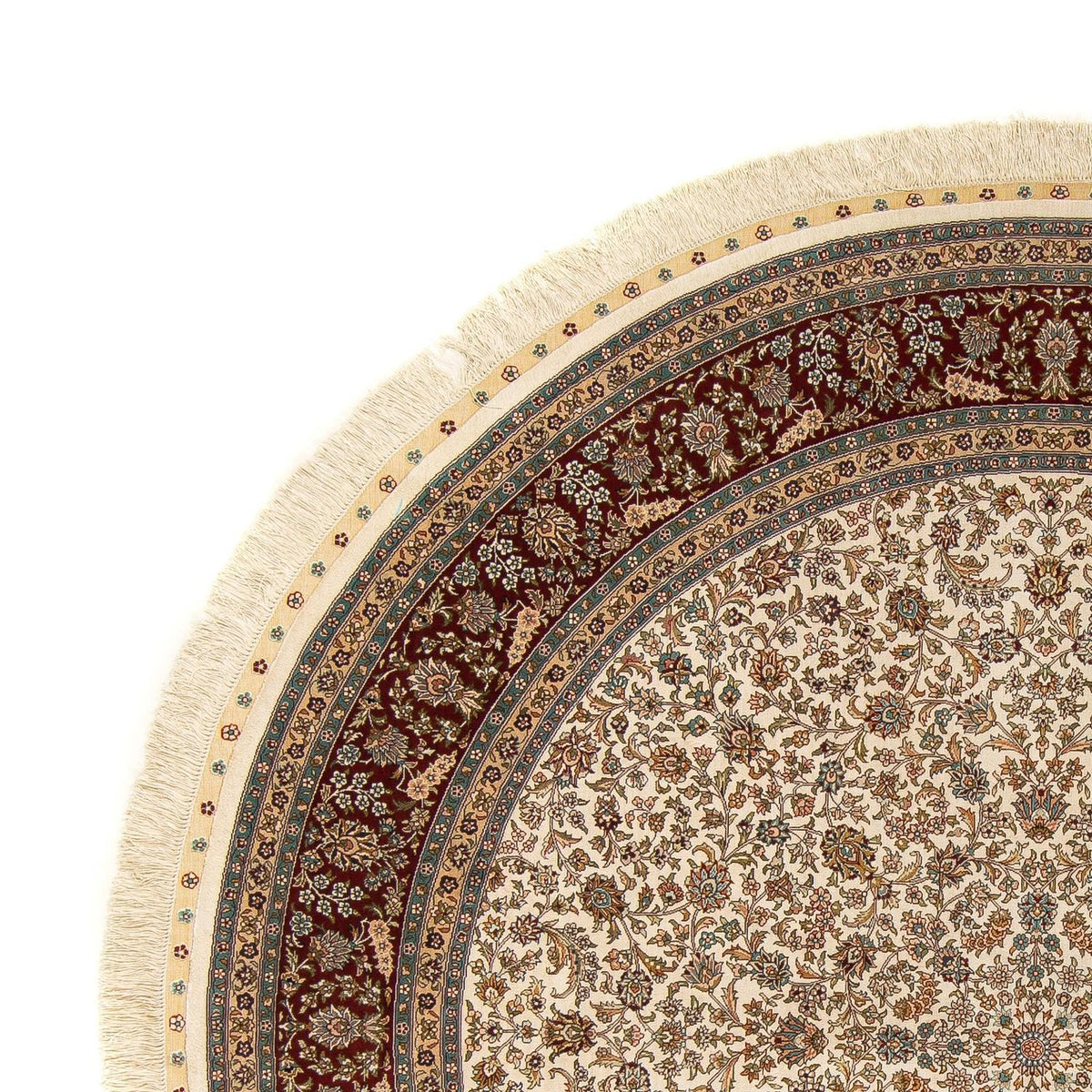 Oosters tapijt - Hereke rond  - 185 x 185 cm - beige