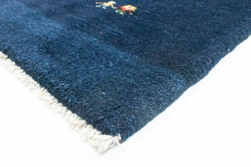 Loper Gabbeh tapijt - Perzisch - 293 x 111 cm - donkerblauw