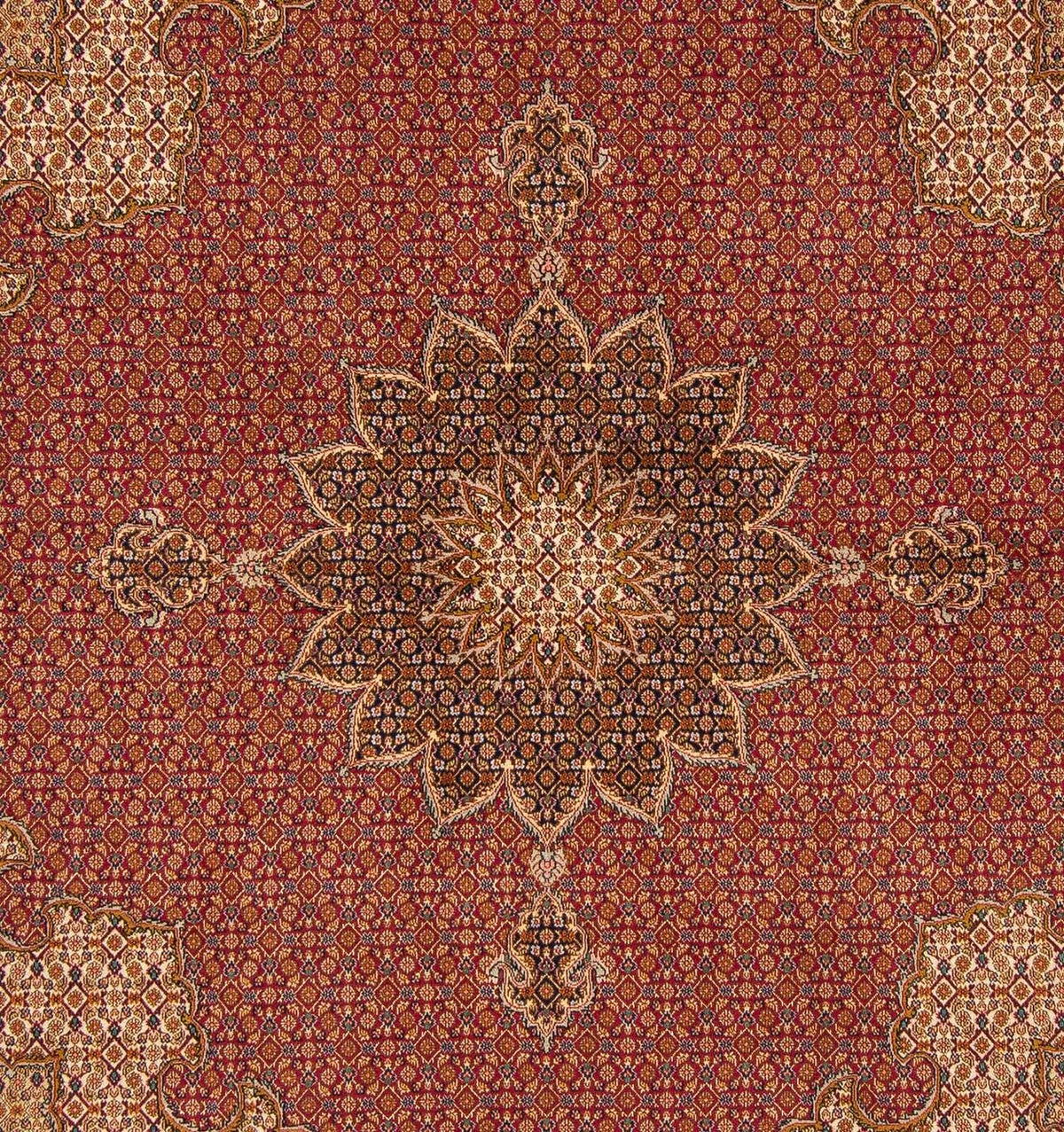 Perzisch tapijt - Tabriz vierkant  - 204 x 201 cm - donkerrood