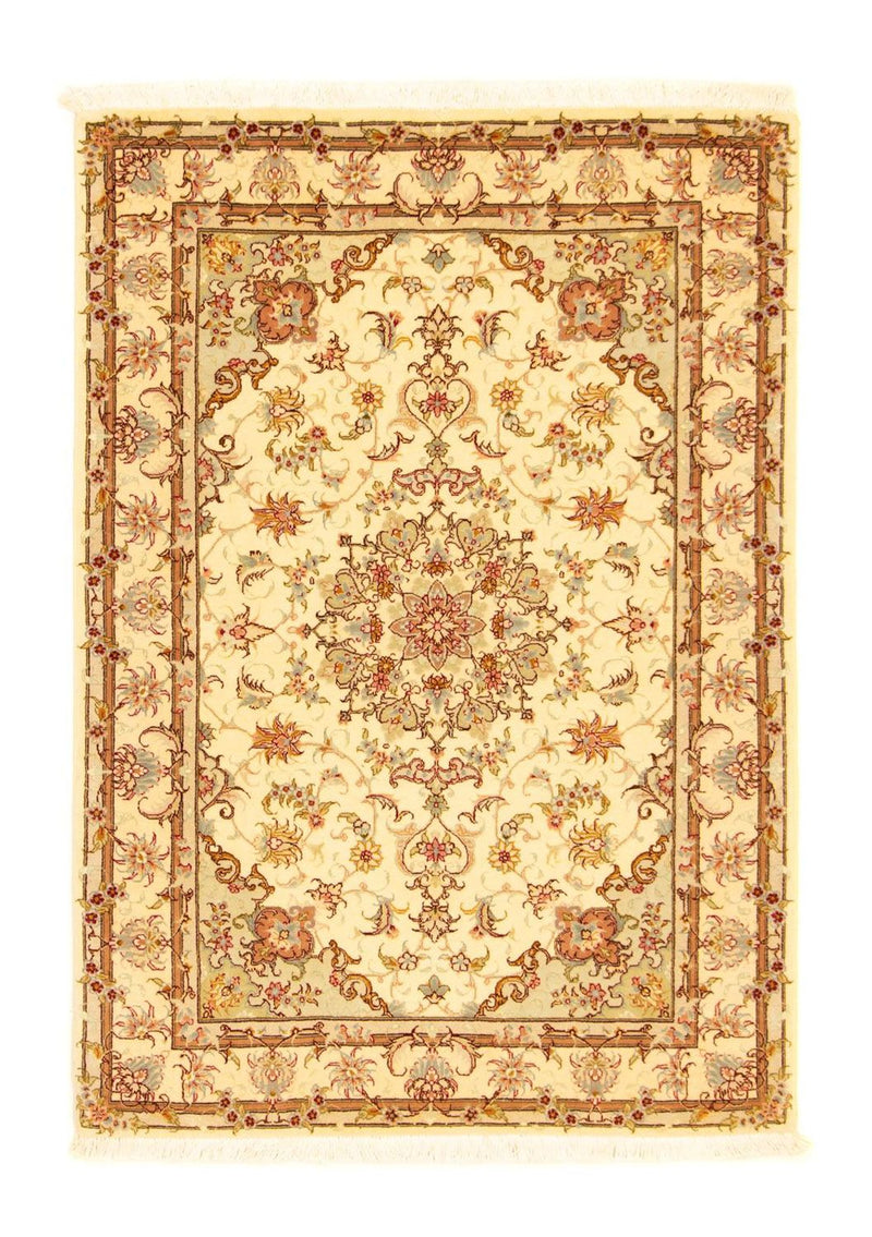 Perzisch tapijt - Tabriz - Royal - 145 x 100 cm - beige