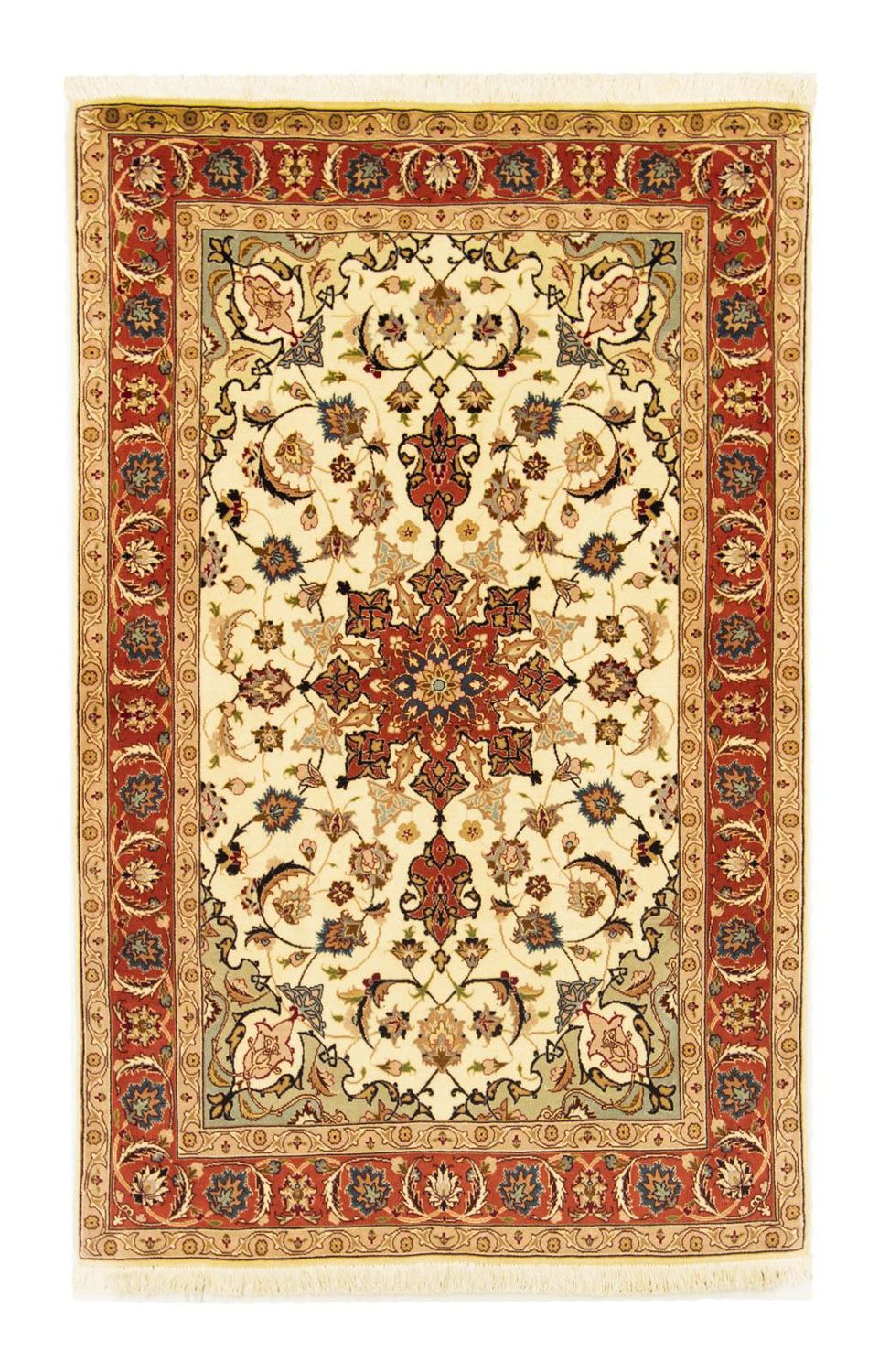 Perzisch tapijt - Tabriz - Royal - 158 x 100 cm - beige