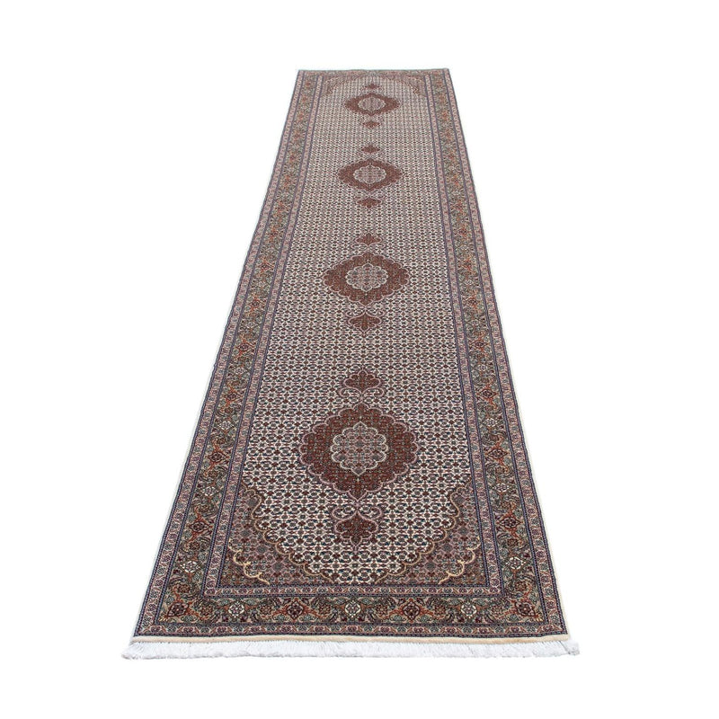 Loper Perzisch tapijt - Tabriz - 405 x 83 cm - veelkleurig