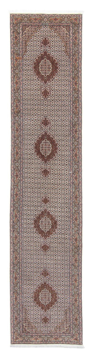 Loper Perzisch tapijt - Tabriz - 402 x 82 cm - veelkleurig