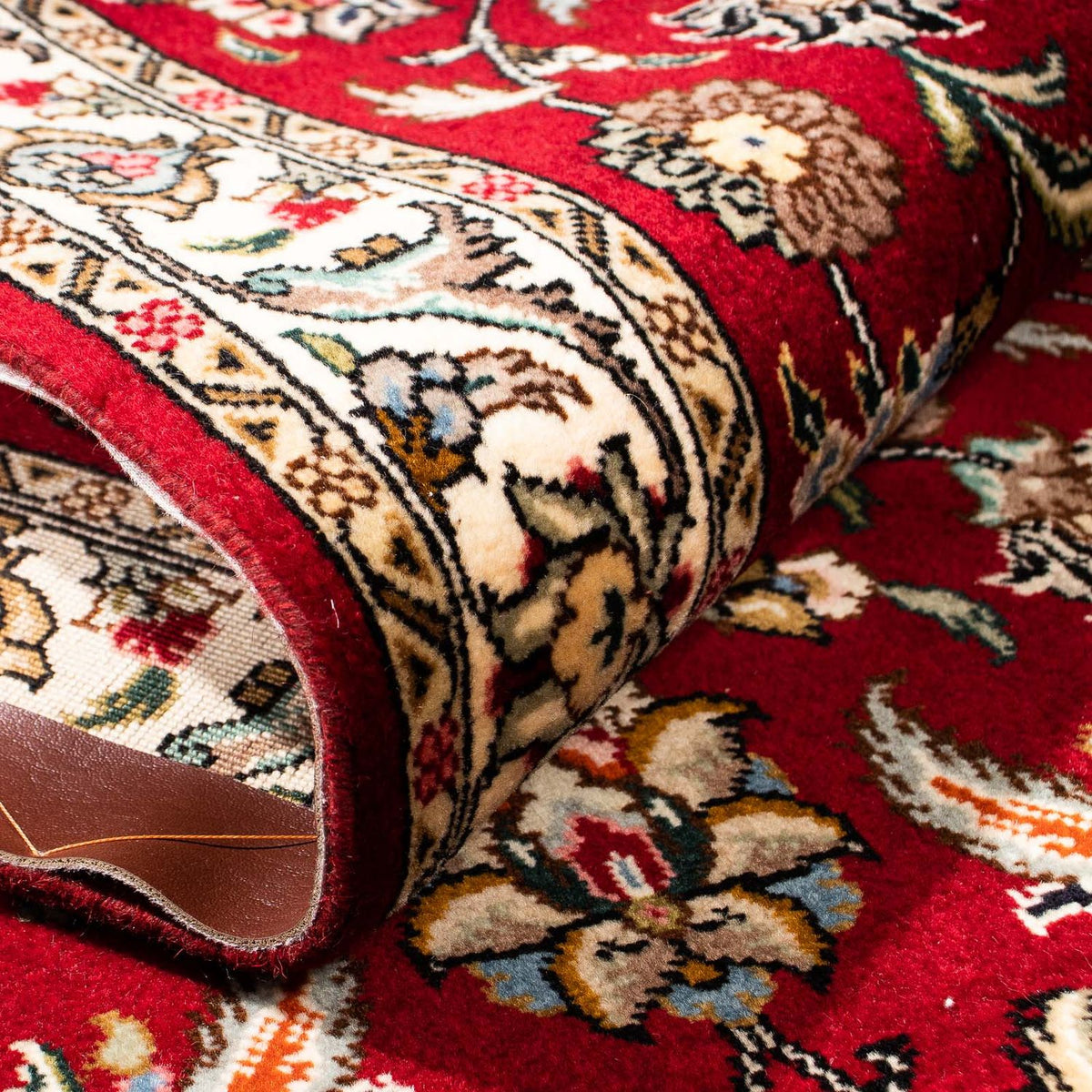 Loper Perzisch tapijt - Tabriz - Royal - 316 x 75 cm - donkerrood