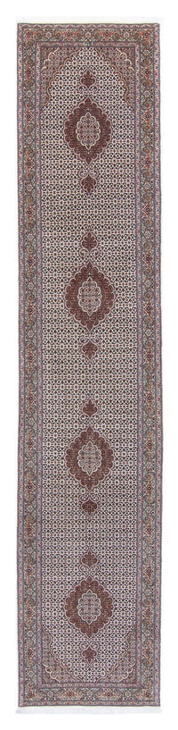 Loper Perzisch tapijt - Tabriz - 401 x 84 cm - veelkleurig