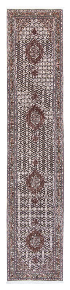 Loper Perzisch tapijt - Tabriz - 401 x 84 cm - veelkleurig