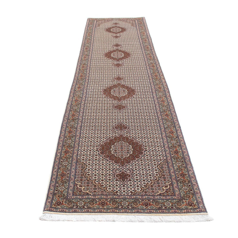 Loper Perzisch tapijt - Tabriz - 401 x 84 cm - veelkleurig