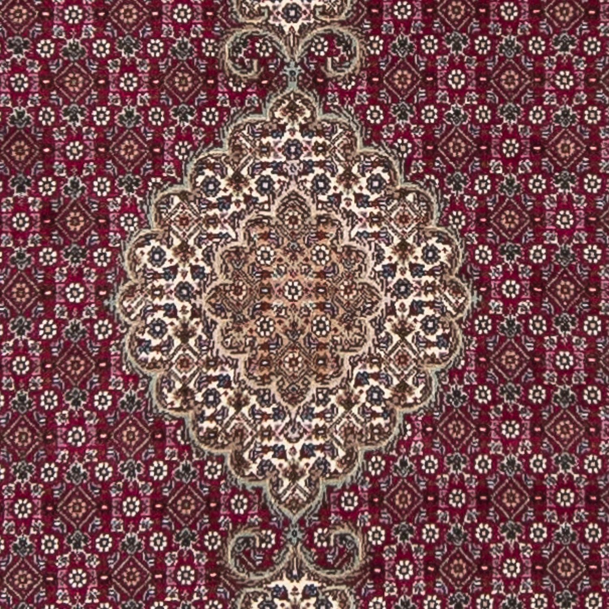 Loper Perzisch tapijt - Tabriz - 344 x 80 cm - donkerrood