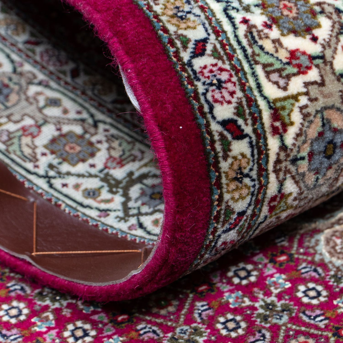 Loper Perzisch tapijt - Tabriz - 344 x 80 cm - donkerrood