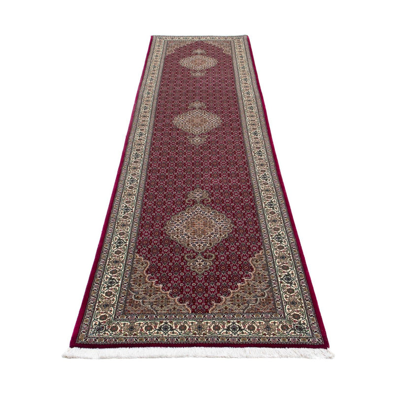 Loper Perzisch tapijt - Tabriz - 344 x 80 cm - donkerrood