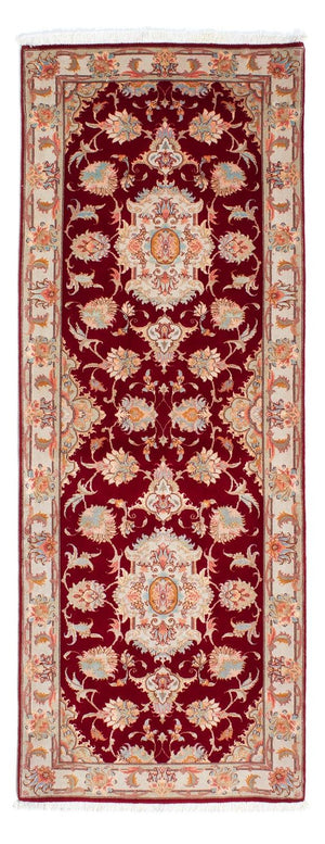Loper Perzisch tapijt - Tabriz - Royal - 208 x 80 cm - donkerrood