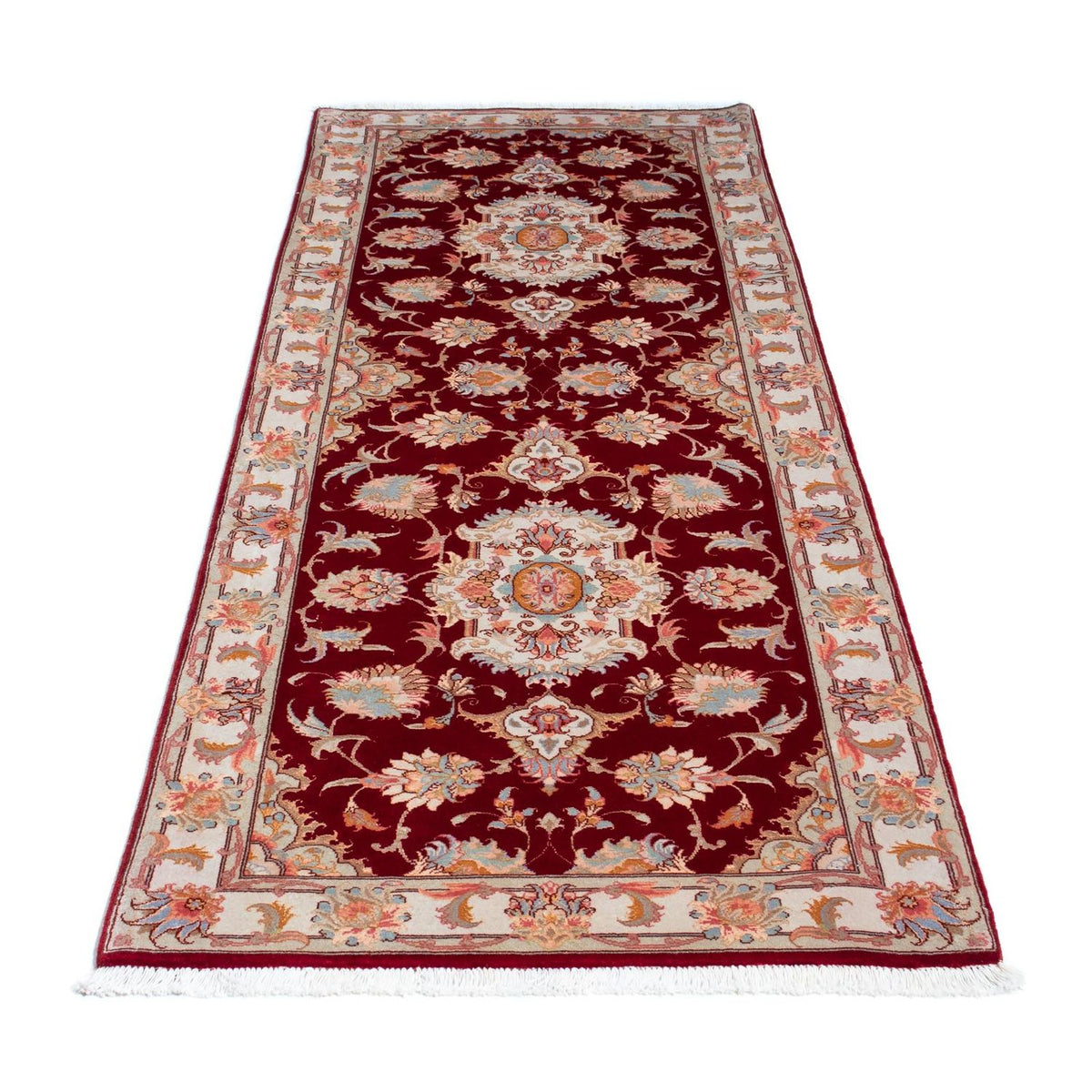 Loper Perzisch tapijt - Tabriz - Royal - 208 x 80 cm - donkerrood