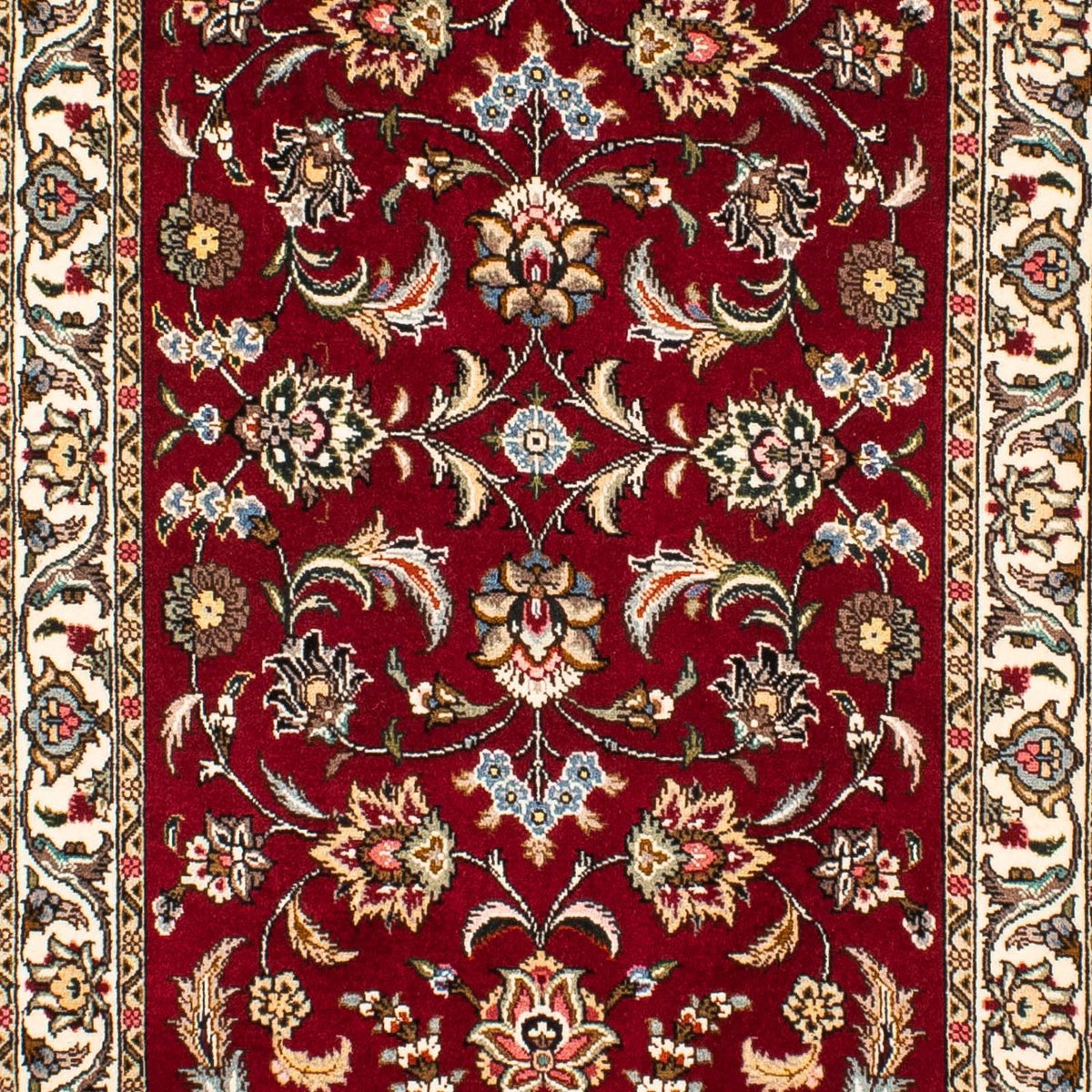 Loper Perzisch tapijt - Tabriz - Royal - 312 x 77 cm - donkerrood