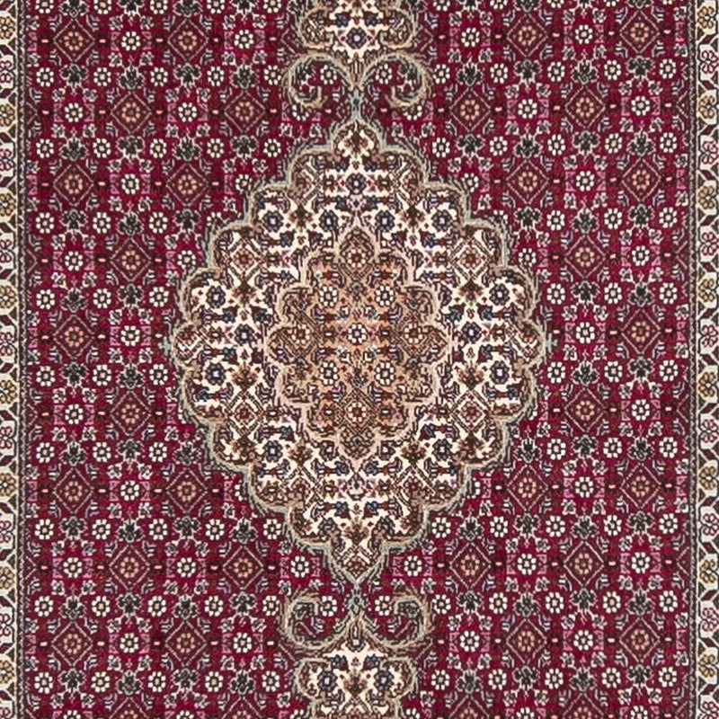 Loper Perzisch tapijt - Tabriz - 343 x 82 cm - donkerrood