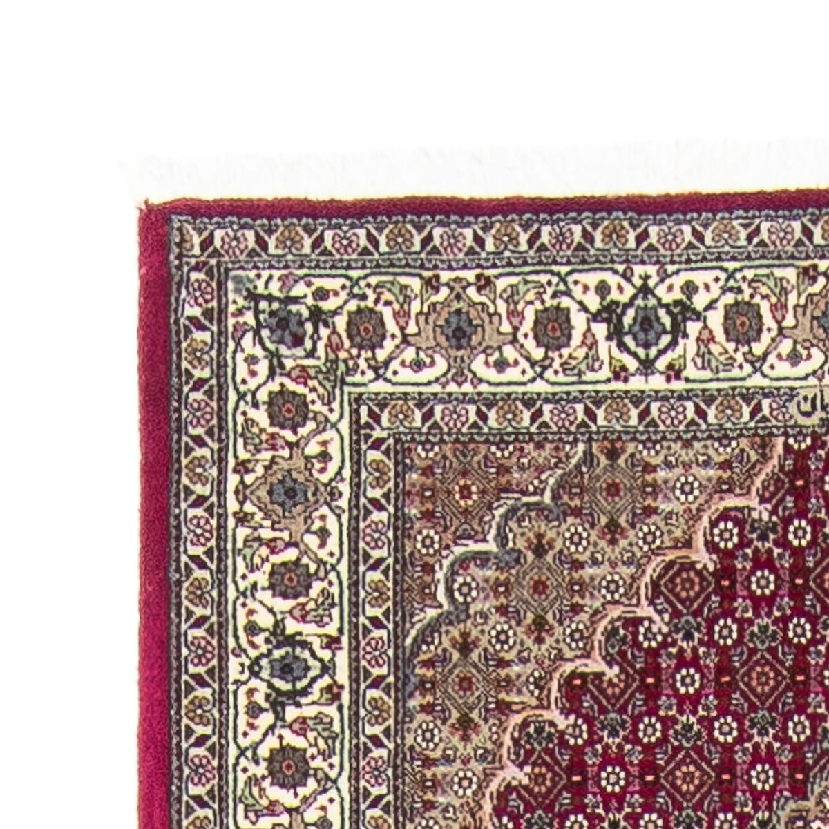 Loper Perzisch tapijt - Tabriz - 343 x 82 cm - donkerrood