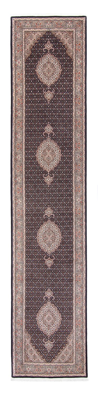 Loper Perzisch tapijt - Tabriz - Royal - 391 x 82 cm - donkerblauw