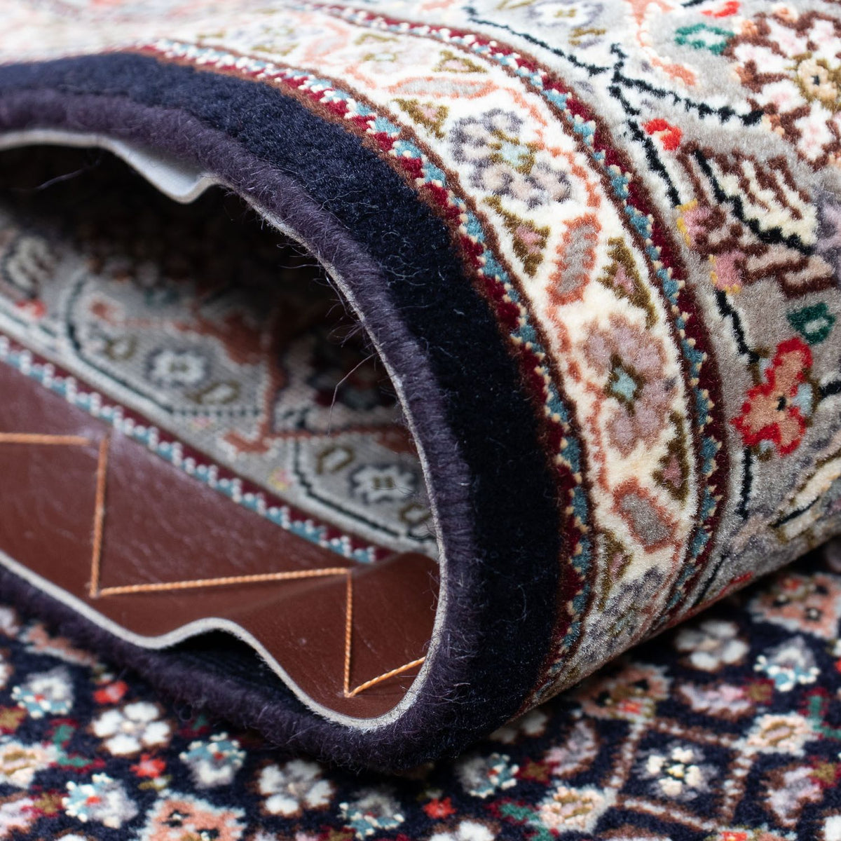 Loper Perzisch tapijt - Tabriz - Royal - 391 x 82 cm - donkerblauw