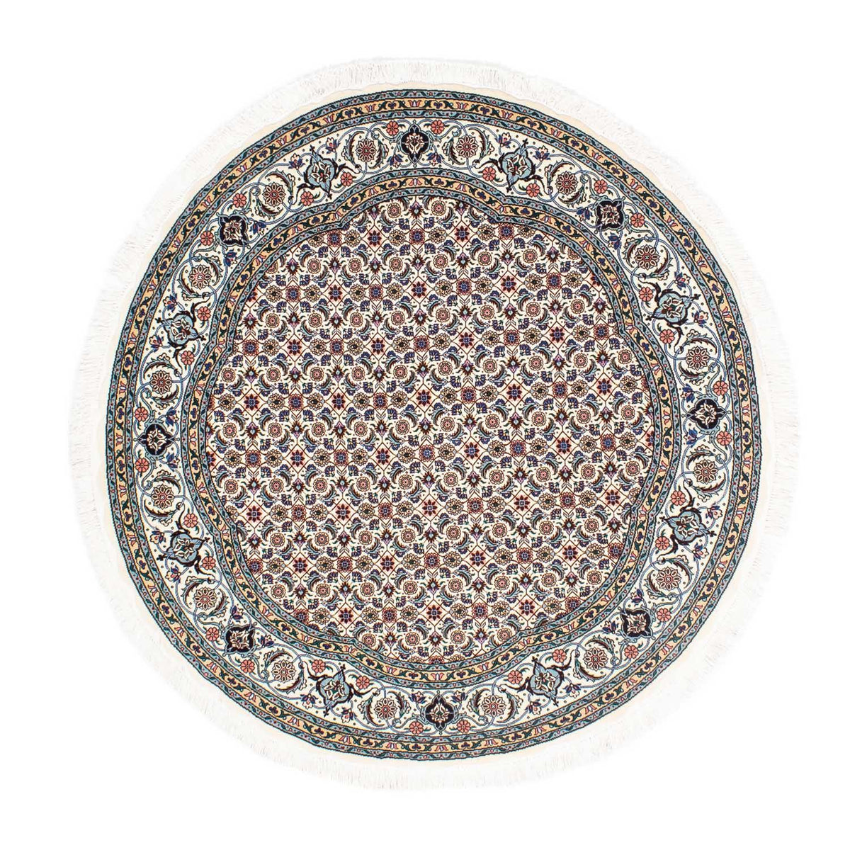 Perzisch tapijt - Tabriz - Royal rond  - 150 x 150 cm - beige