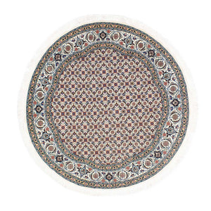 Perzisch tapijt - Tabriz - Royal rond  - 150 x 150 cm - beige