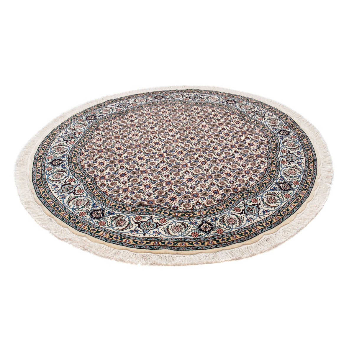 Perzisch tapijt - Tabriz - Royal rond  - 150 x 150 cm - beige