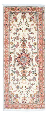 Loper Perzisch tapijt - Tabriz - Royal - 212 x 82 cm - beige