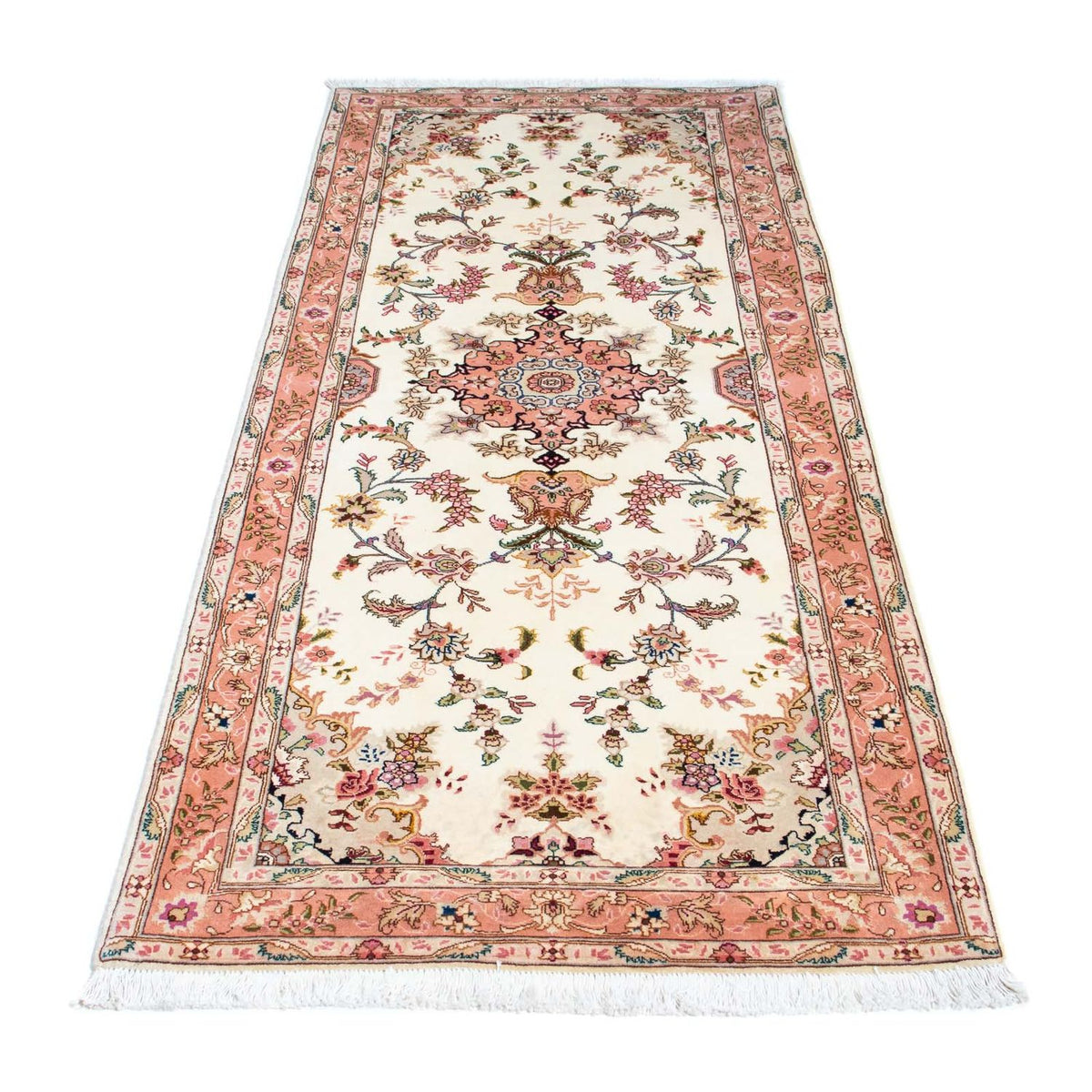 Loper Perzisch tapijt - Tabriz - Royal - 212 x 82 cm - beige