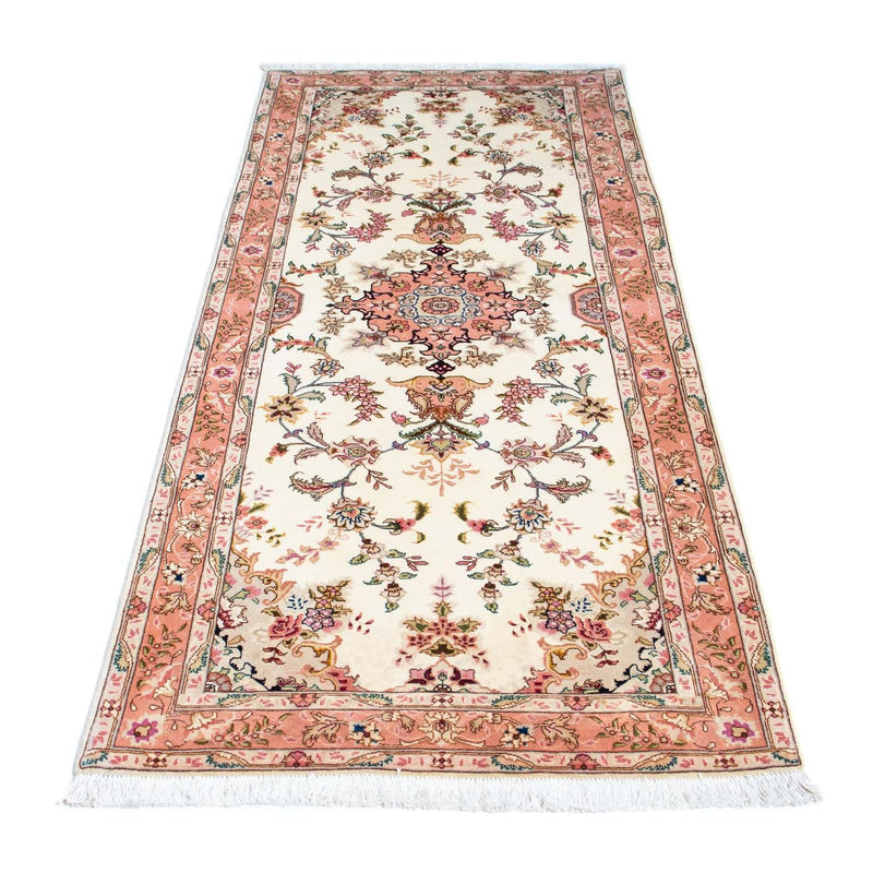 Loper Perzisch tapijt - Tabriz - Royal - 212 x 82 cm - beige