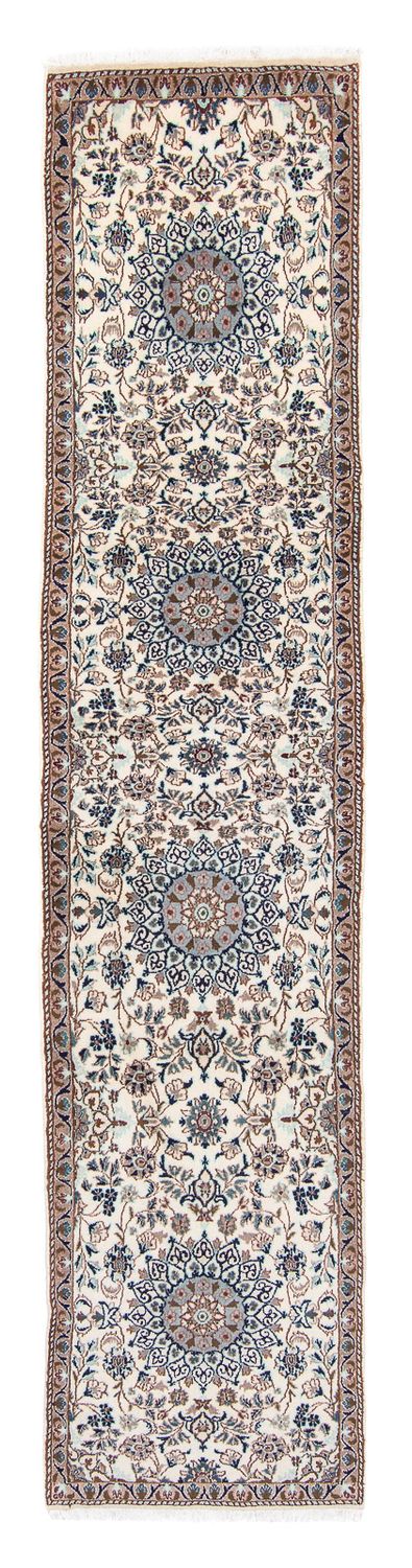 Loper Perzisch tapijt - Nain - 376 x 75 cm - beige