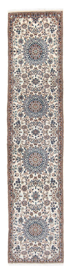 Loper Perzisch tapijt - Nain - 376 x 75 cm - beige