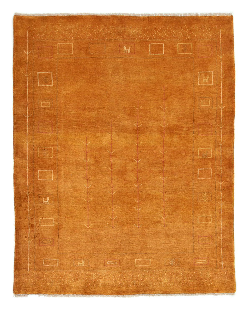 Gabbeh tapijt - Perzisch - 193 x 151 cm - goud