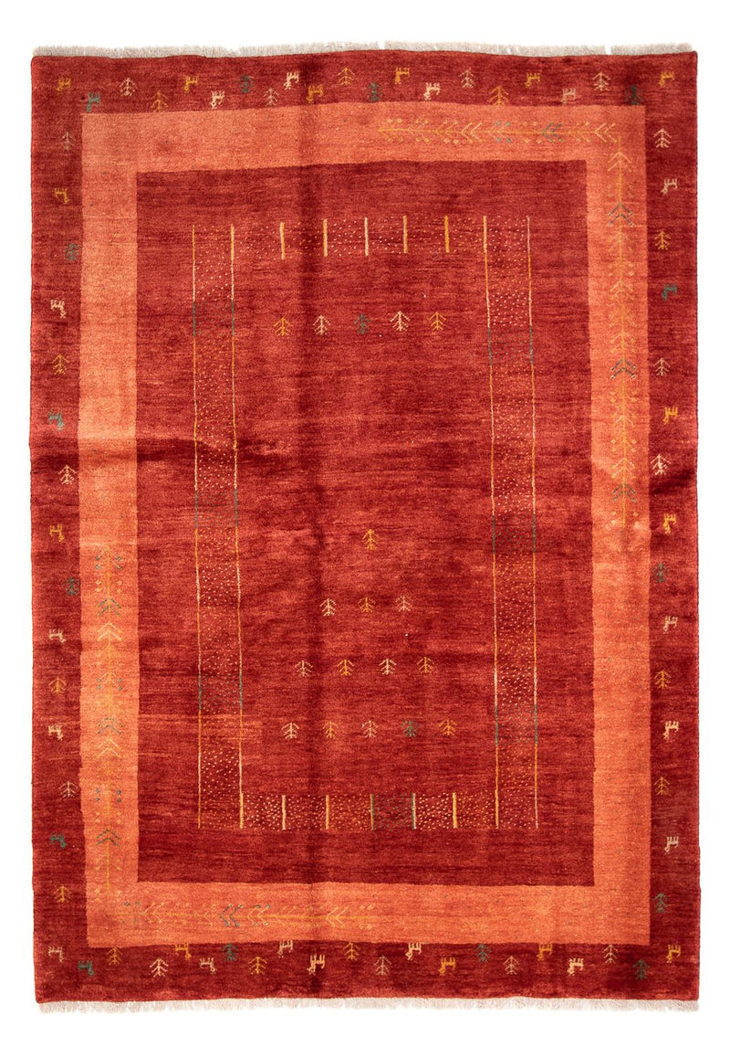 Gabbeh tapijt - Perzisch - 229 x 173 cm - donkerrood