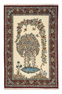 Perzisch tapijt - Ghom - 205 x 135 cm - beige