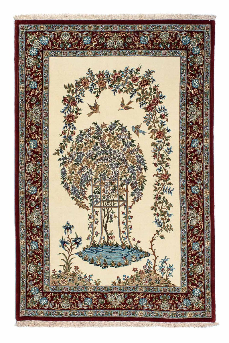 Perzisch tapijt - Ghom - 205 x 135 cm - beige