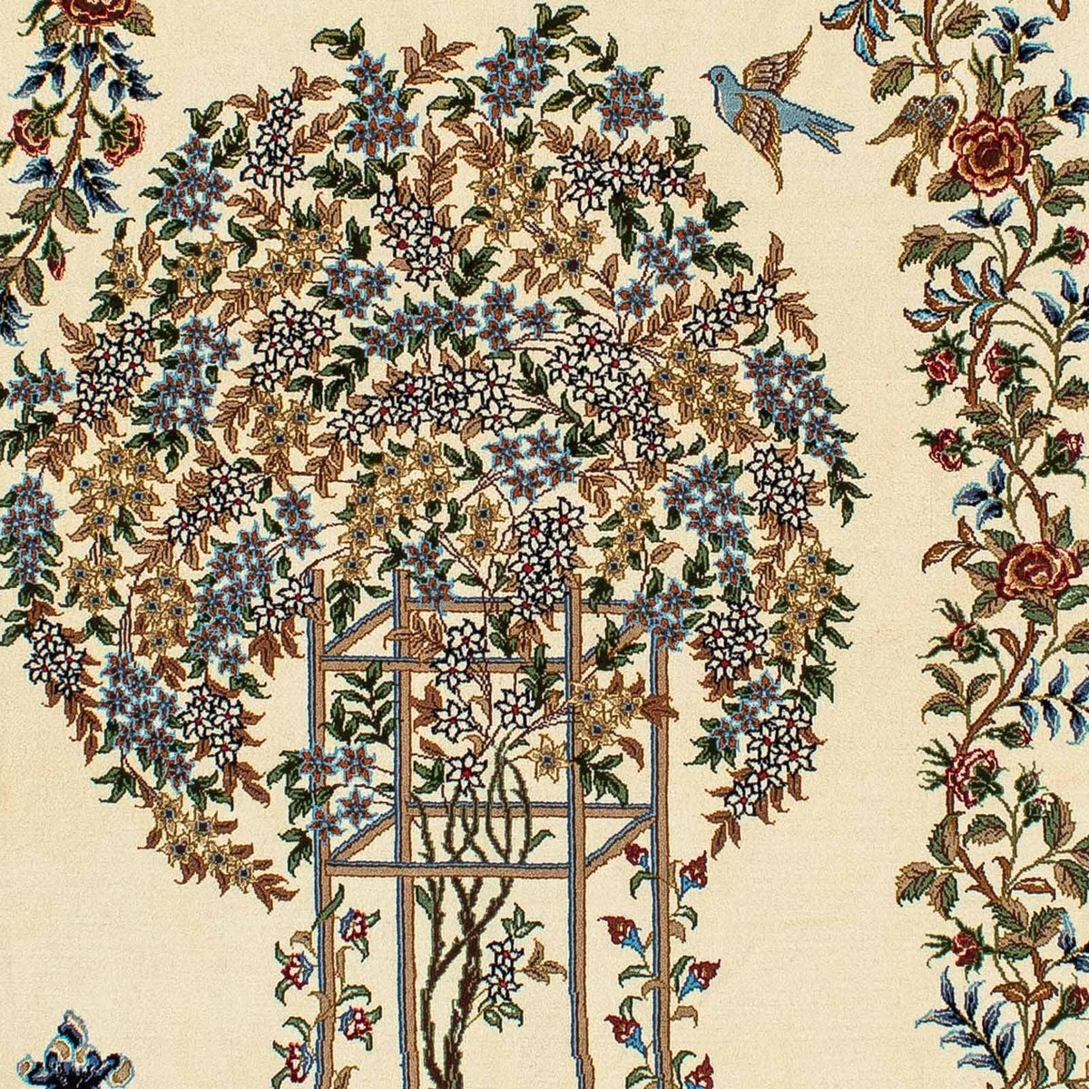 Perzisch tapijt - Ghom - 205 x 135 cm - beige