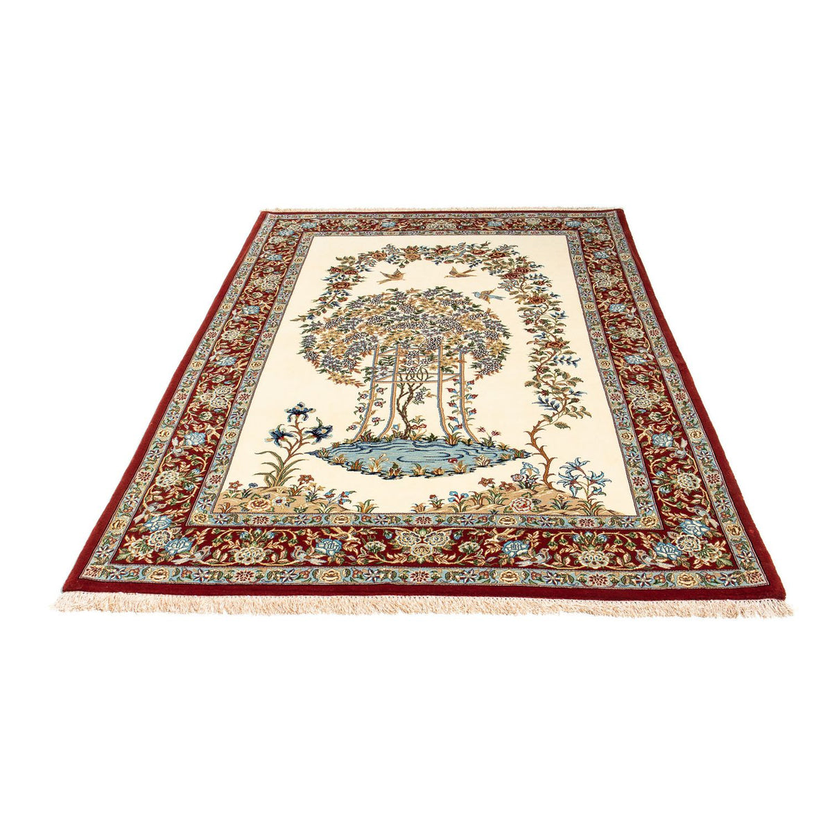 Perzisch tapijt - Ghom - 205 x 135 cm - beige