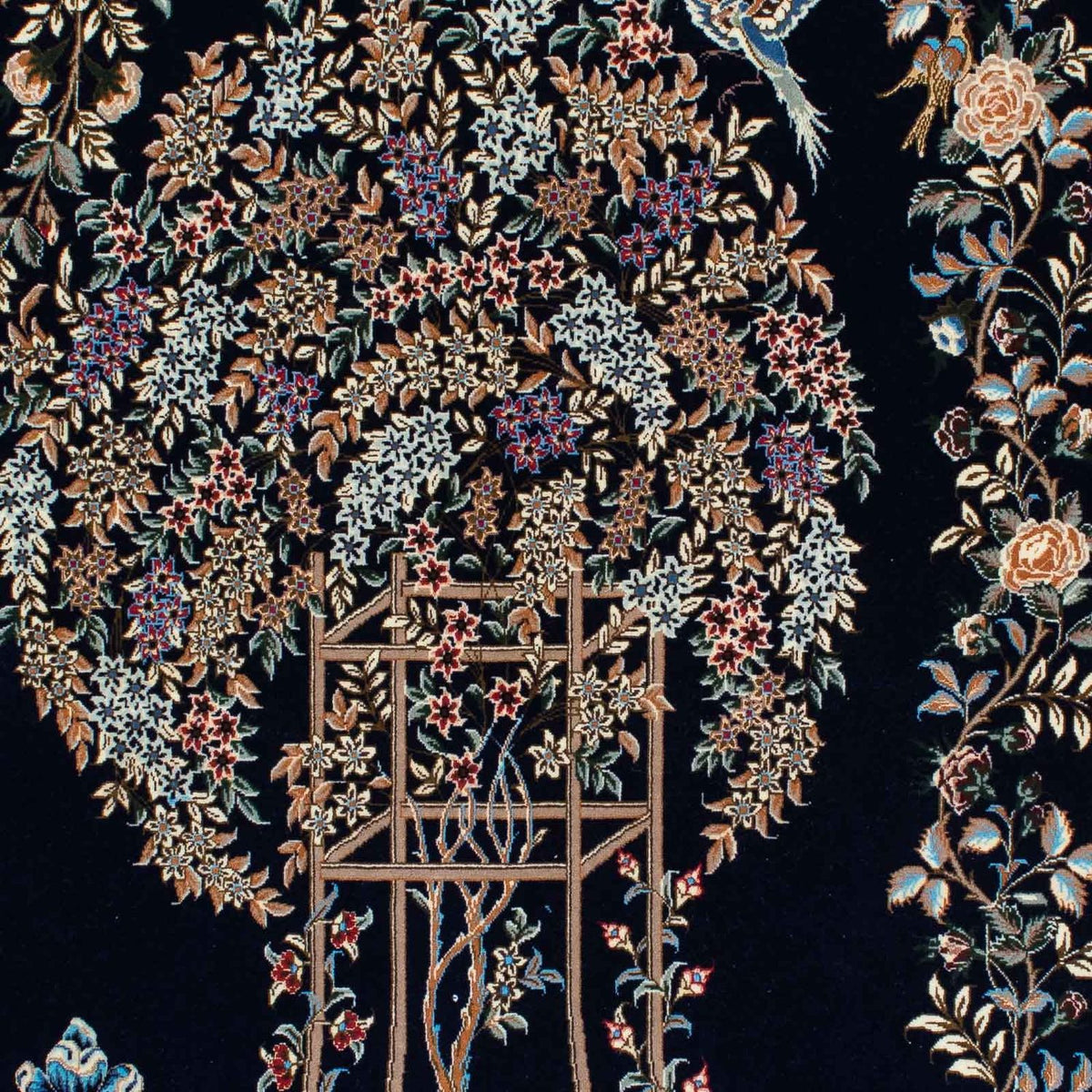 Perzisch tapijt - Ghom - 230 x 140 cm - donkerblauw