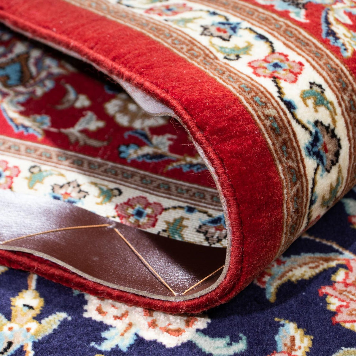 Perzisch tapijt - Ghom - 200 x 130 cm - donkerblauw