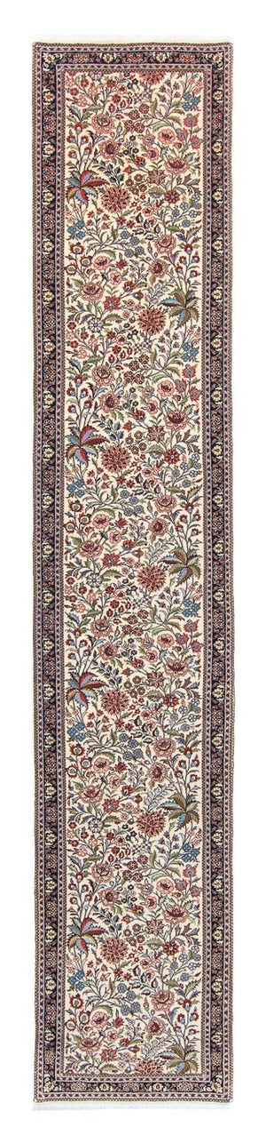 Loper Perzisch tapijt - Ghom - 400 x 70 cm - beige