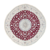 Perzisch tapijt - Nain rond  - 310 x 310 cm - donkerrood