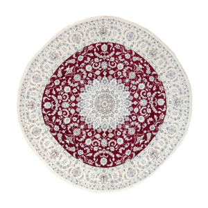Perzisch tapijt - Nain rond  - 310 x 310 cm - donkerrood