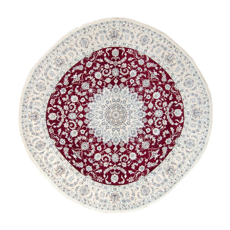 Perzisch tapijt - Nain rond  - 310 x 310 cm - donkerrood