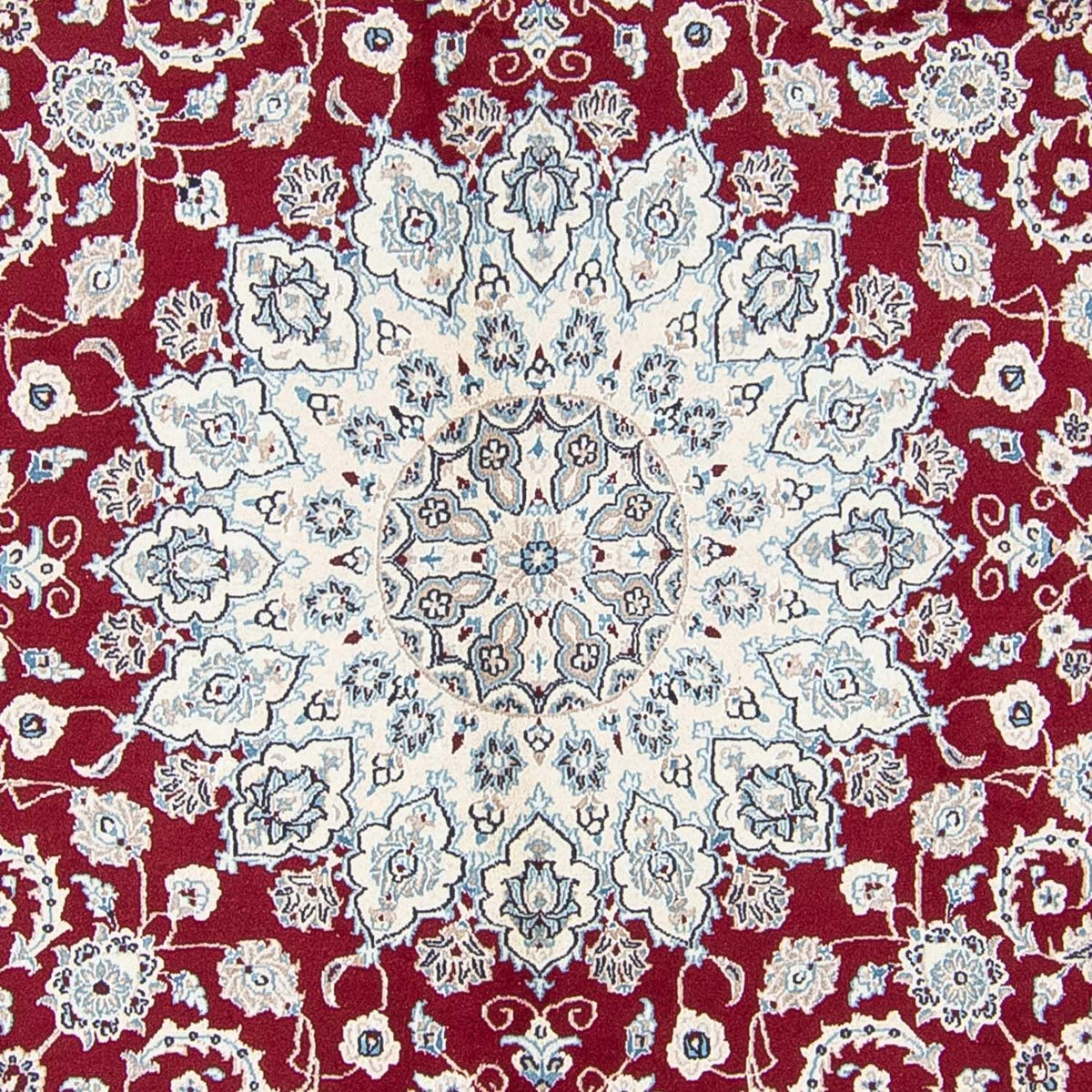 Perzisch tapijt - Nain rond  - 295 x 295 cm - donkerrood