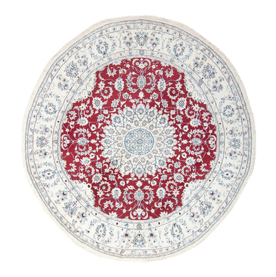 Perzisch tapijt - Nain rond  - 300 x 300 cm - donkerrood