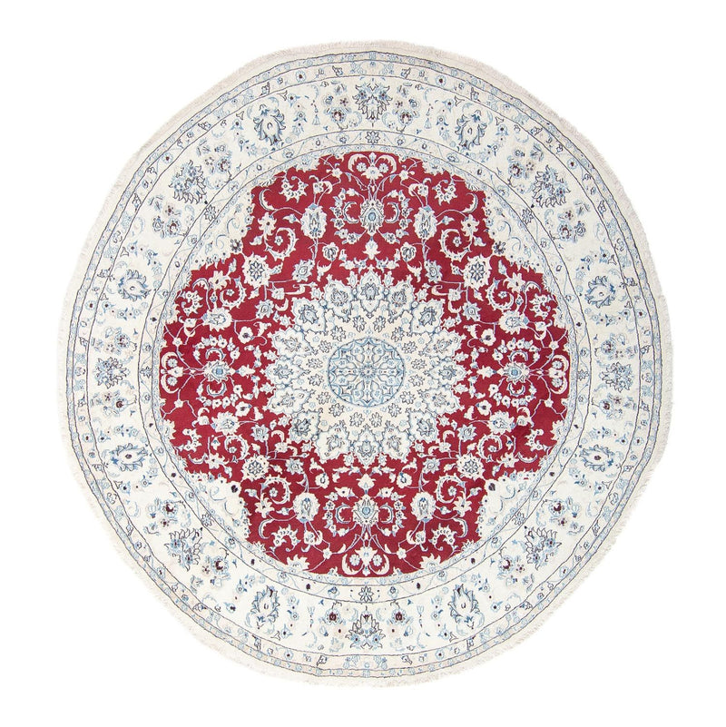 Perzisch tapijt - Nain rond  - 300 x 300 cm - donkerrood