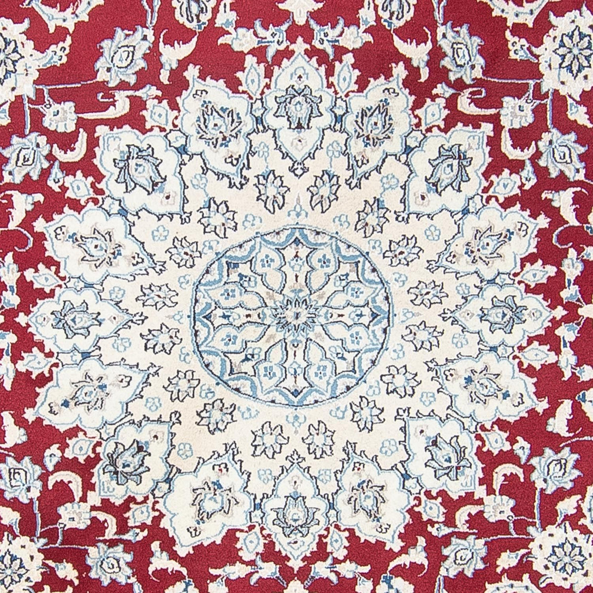 Perzisch tapijt - Nain rond  - 300 x 300 cm - donkerrood