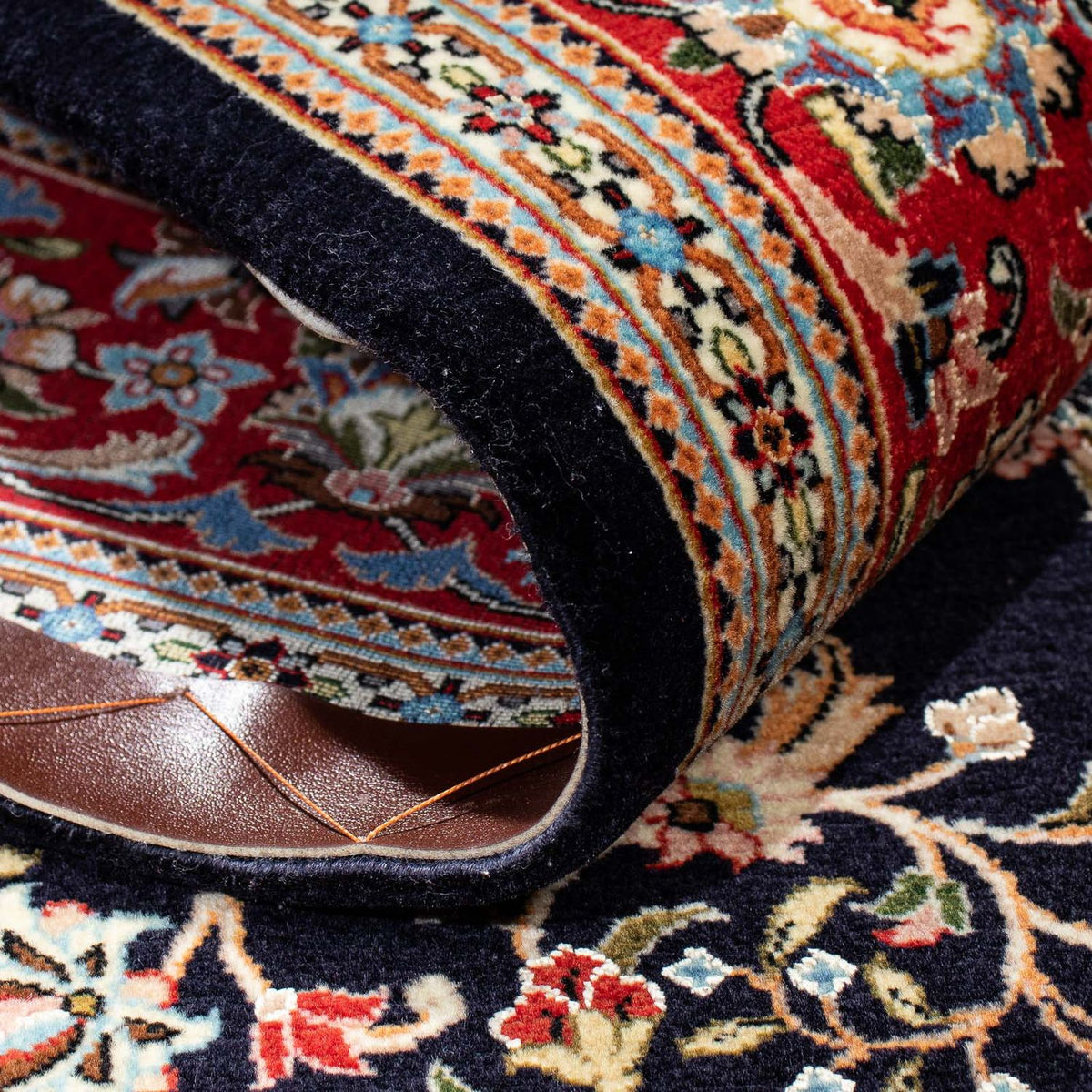 Perzisch tapijt - Ghom - 210 x 140 cm - donkerblauw