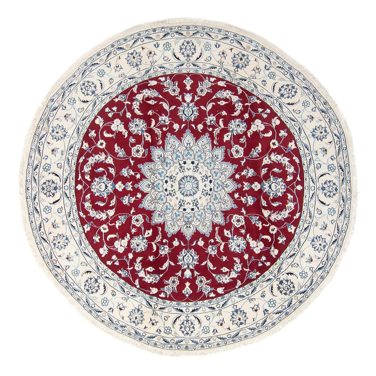 Perzisch tapijt - Nain rond  - 247 x 247 cm - donkerrood