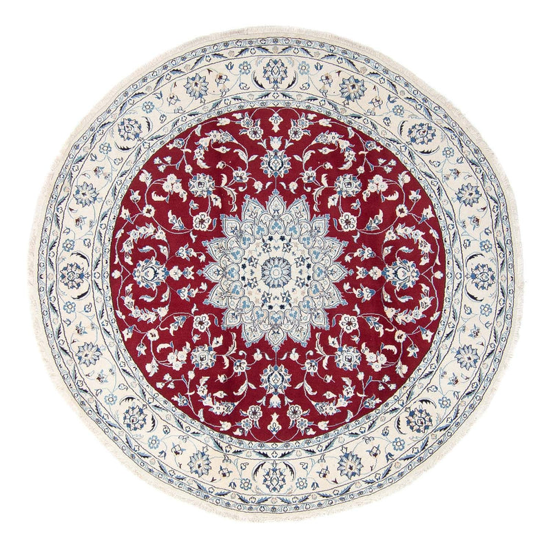 Perzisch tapijt - Nain rond  - 247 x 247 cm - donkerrood
