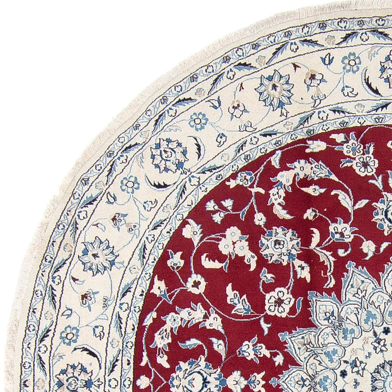 Perzisch tapijt - Nain rond  - 247 x 247 cm - donkerrood